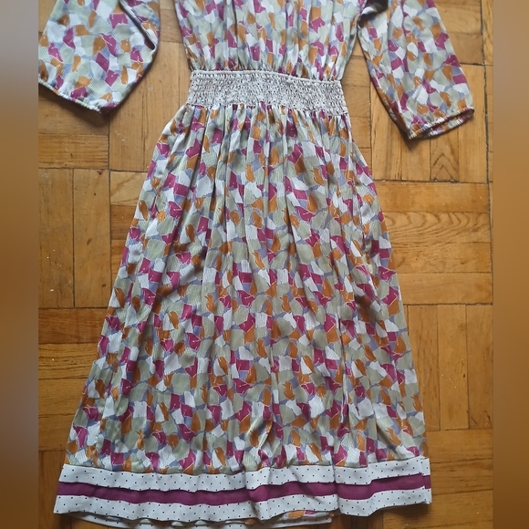 "LACHINE" Colorful Geometric Long Sleeve Dress - Picture 3 of 13